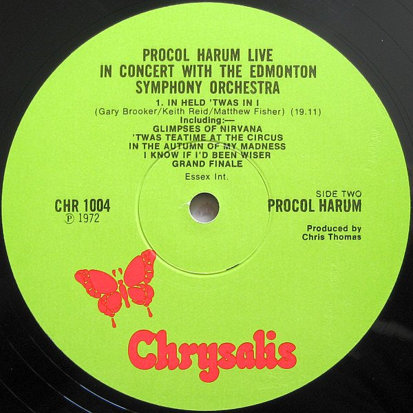 Procol Harum : Live - In Concert With The Edmonton Symphony Orchestra (LP, Album)