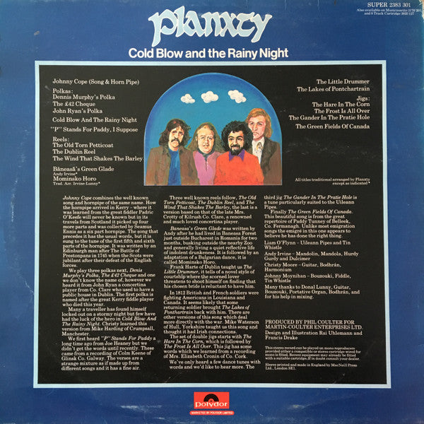 Planxty : Cold Blow And The Rainy Night (LP, Album)
