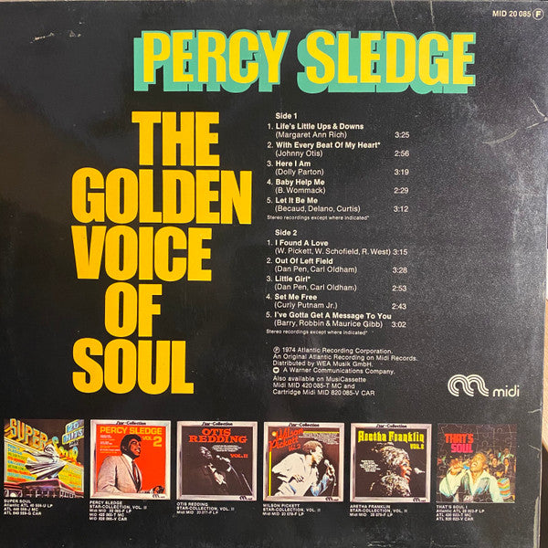 Percy Sledge : The Golden Voice Of Soul (LP, Comp)