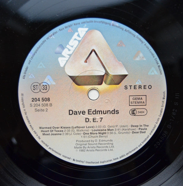 Dave Edmunds : D. E. 7 (LP, Album)