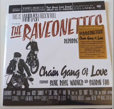 The Raveonettes : Chain Gang Of Love (LP, Album, Ltd, Num, RP, Red)