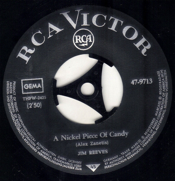 Jim Reeves : I Can't Stop Loving You / A Nickel Piece Of Candy (7", Single)