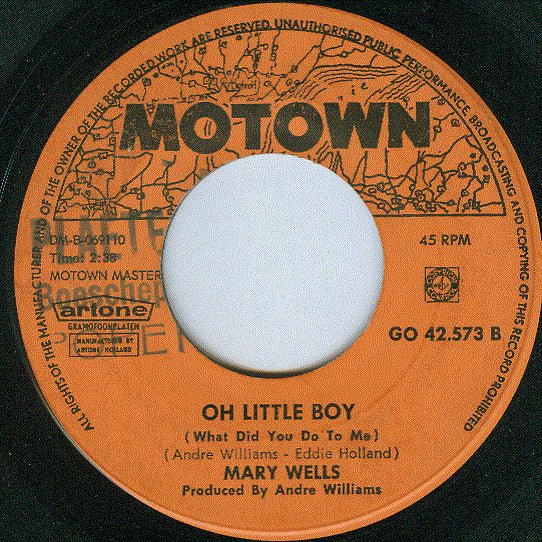 Mary Wells : My Guy / Oh Little Boy (What Did You Do To Me) (7", Single, blu)