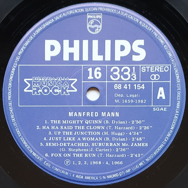Manfred Mann : Manfred Mann (LP, Comp)