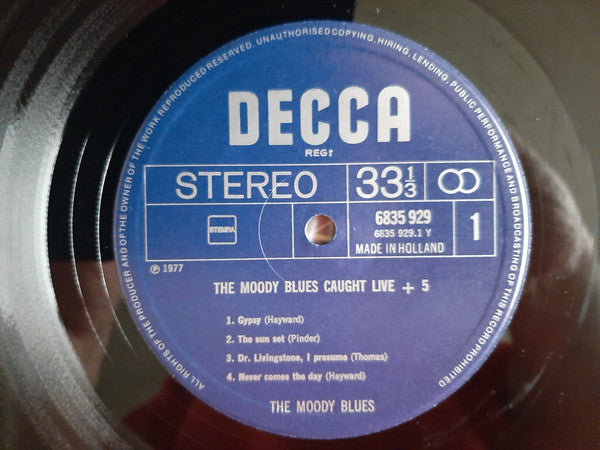 The Moody Blues : Caught Live +5 (2xLP, Album)