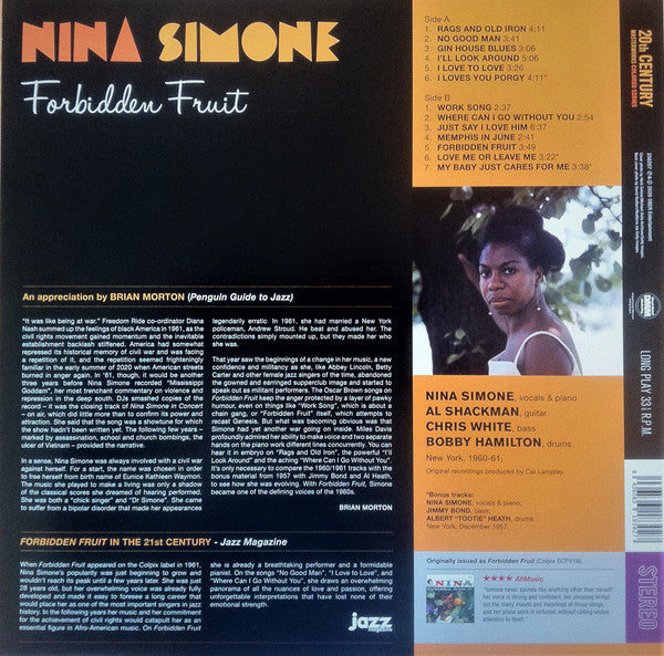 Nina Simone : Forbidden Fruit (LP, Album, Ltd, RE, Pur)