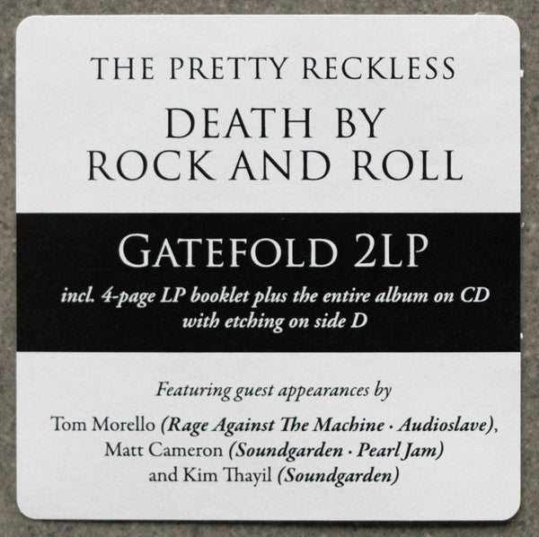 The Pretty Reckless : Death By Rock And Roll (LP + LP, S/Sided, Etch + Album + CD, Album)
