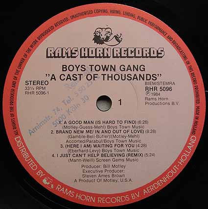 Boys Town Gang : A Cast Of Thousands (LP, Album)