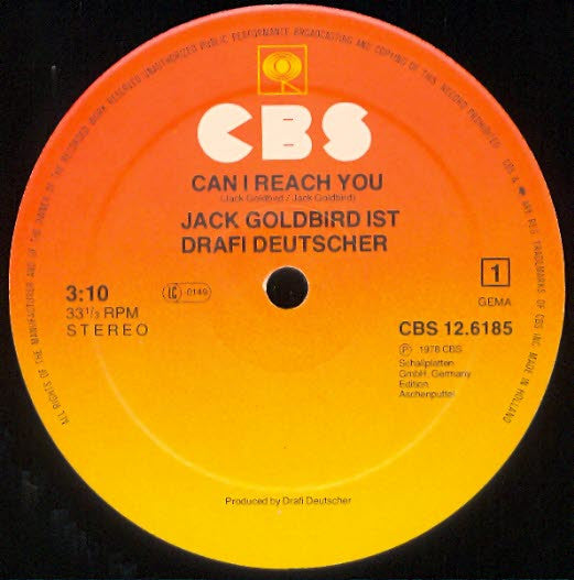 Jack Goldbird : Can I Reach You (12")