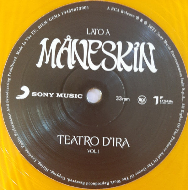 Måneskin : Teatro D'Ira - Vol.I (LP, Album, Lig)