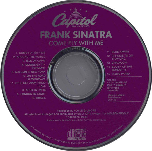 Frank Sinatra : Come Fly With Me (CD, Album, Mono, RE, RM)