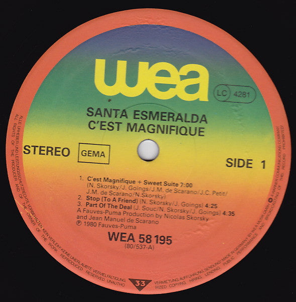 Santa Esmeralda : C'est Magnifique (LP, Album)