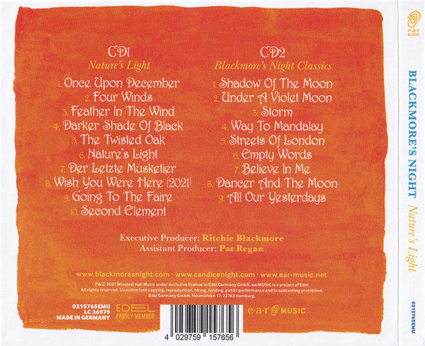 Blackmore's Night : Nature's Light (CD, Album + CD, Comp + Ltd, Med)