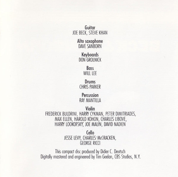 Joe Beck : Beck & Sanborn (CD, Album, RE, RM)