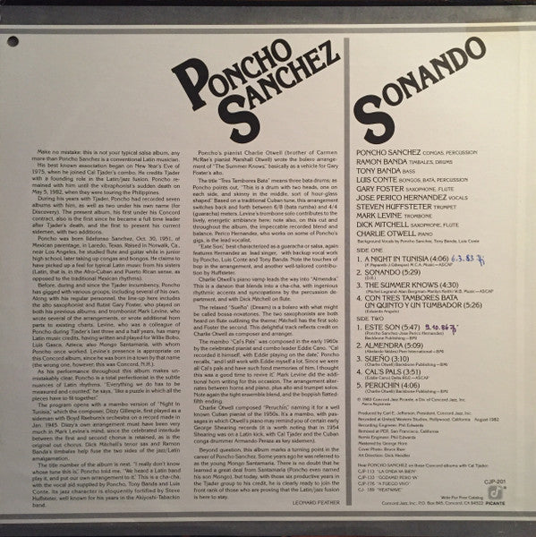 Poncho Sanchez : Sonando (LP, Album)