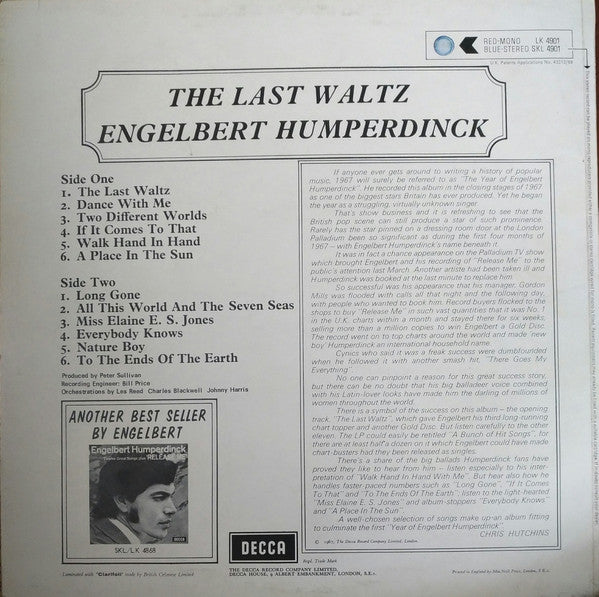 Engelbert Humperdinck : The Last Waltz (LP, Album)