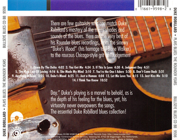 Duke Robillard : Plays Blues: The Rounder Years (CD, Comp)