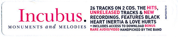 Incubus (2) : Monuments And Melodies (2xCD, Comp)