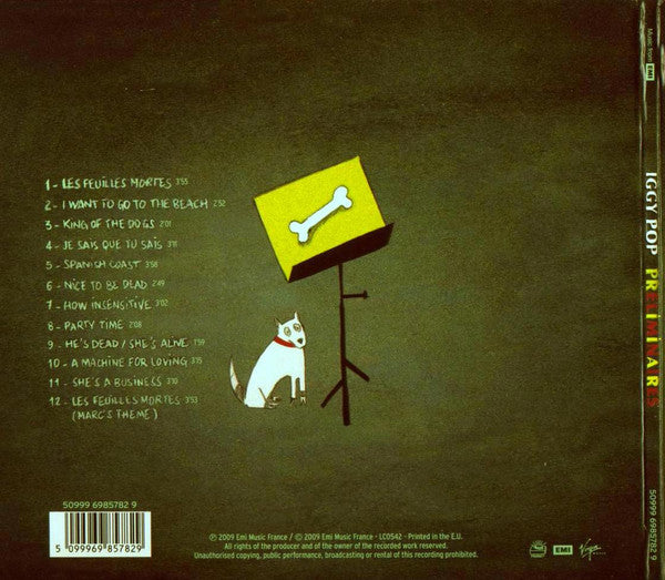 Iggy Pop : Préliminaires (CD, Album, Gat)
