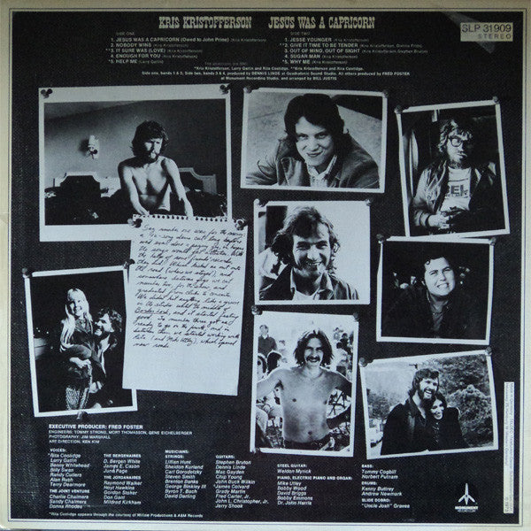 Kris Kristofferson : Jesus Was A Capricorn (LP, Album)