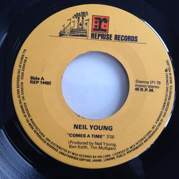 Neil Young : Comes A Time (7", Single, Mono)