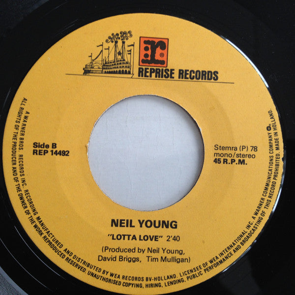 Neil Young : Comes A Time (7", Single, Mono)