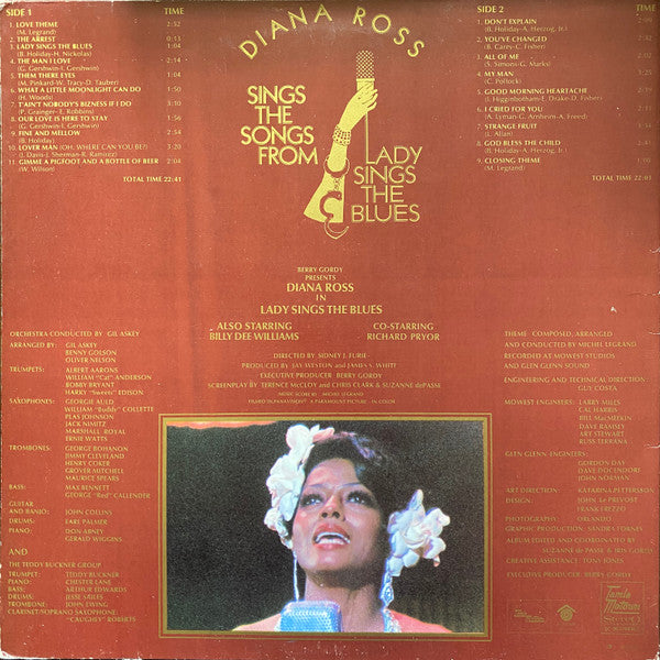 Diana Ross : Lady Sings The Blues (Original Motion Picture Soundtrack) (LP, Album)