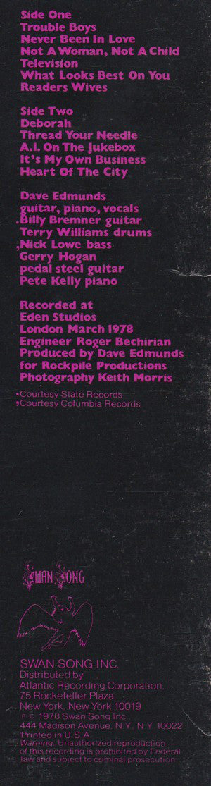 Dave Edmunds : Tracks On Wax 4 (LP, Album, RI)