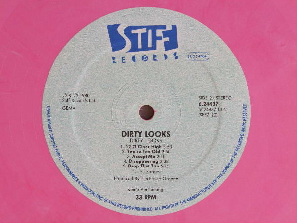 Dirty Looks : Dirty Looks (LP, Album, RE, Pin)