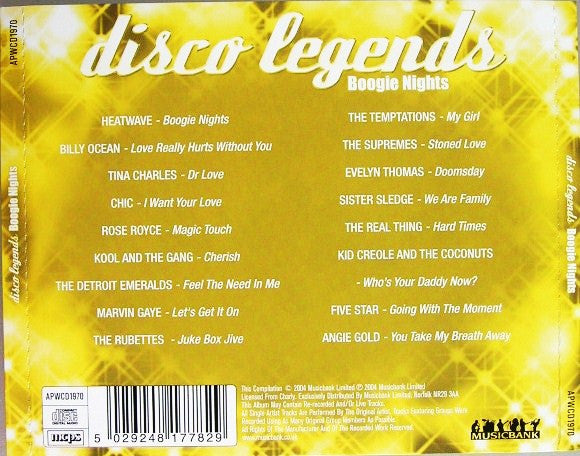 Various : Disco Legends - Boogie Nights (CD, Comp)