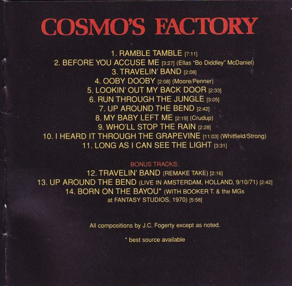 Creedence Clearwater Revival : Cosmo's Factory (CD, Album, RE)