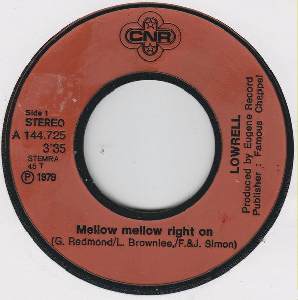 Lowrell Simon : Mellow Mellow Right On / Overdose Of Love (7", Single)