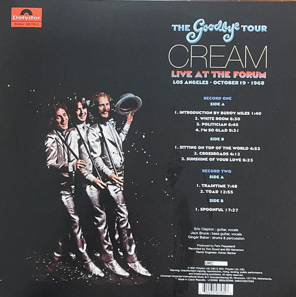 Cream (2) : The Goodbye Tour - Live At The Forum (2xLP, Album, Ltd, Blu)