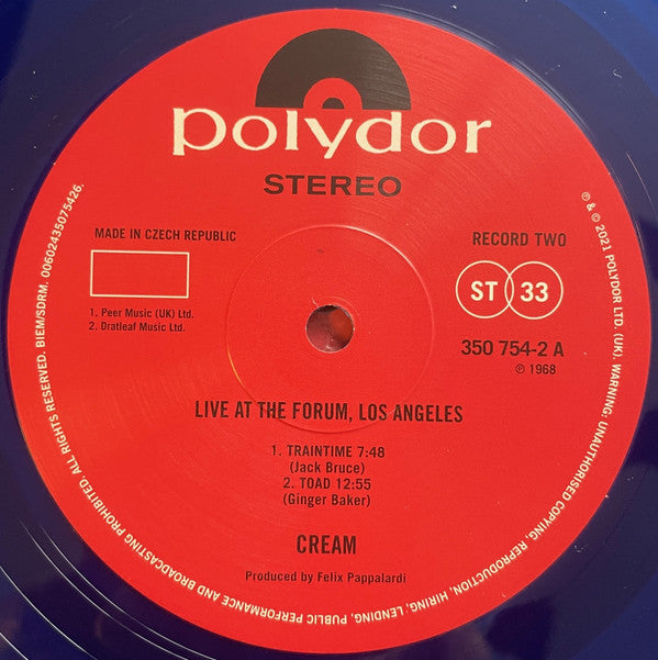 Cream (2) : The Goodbye Tour - Live At The Forum (2xLP, Album, Ltd, Blu)