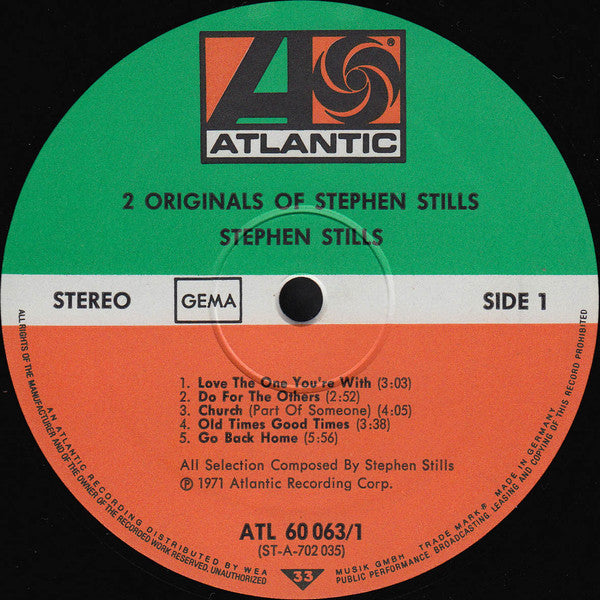 Stephen Stills : 2 Originals Of Stephen Stills (2xLP, Album, Comp)