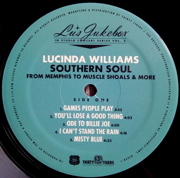 Lucinda Williams : Southern Soul (From Memphis To Muscle Shoals & More) (LP, Album)