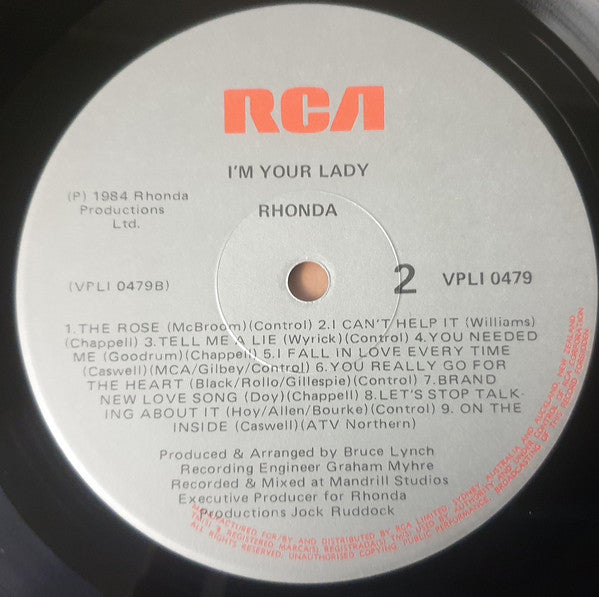 Rhonda Bryers : I'm Your Lady (LP, Album)