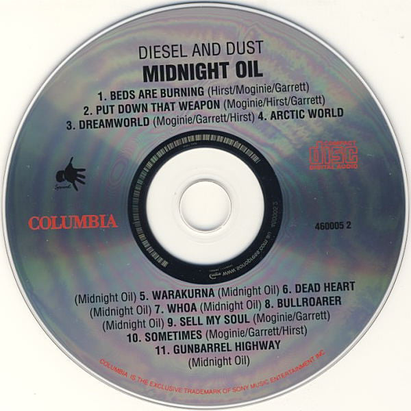 Midnight Oil : Diesel And Dust (CD, Album, RE)