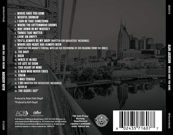 Alan Jackson (2) : Where Have You Gone (CD, Album)