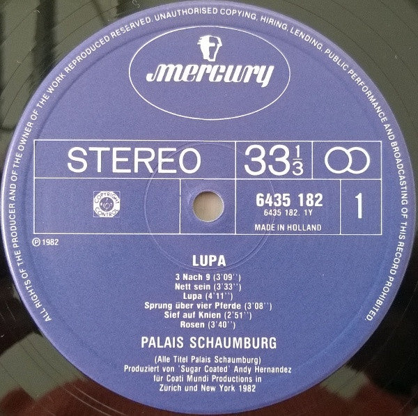 Palais Schaumburg : Lupa (LP, Album)