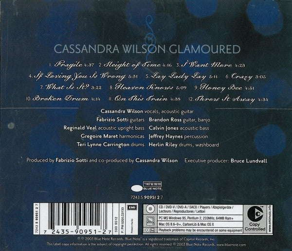 Cassandra Wilson : Glamoured (CD, Album, Copy Prot.)