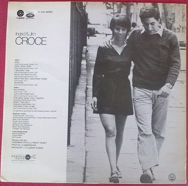 Jim & Ingrid Croce : Croce First Album (LP, RE)