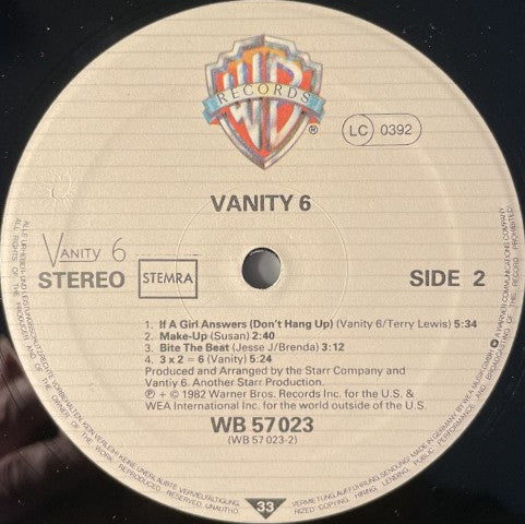 Vanity 6 : Vanity 6 (LP, Album)