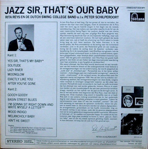 Rita Reys And The Dutch Swing College Band : Jazz Sir, That's Our Baby (LP, Album, RE)