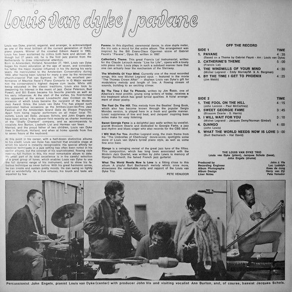 Louis Van Dyke* : Pavane (LP, Album, Uni)