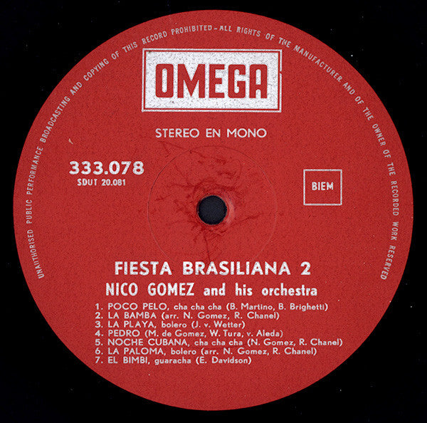 Nico Gomez And His Orchestra : Fiesta Brasiliana 2 (LP, Album)