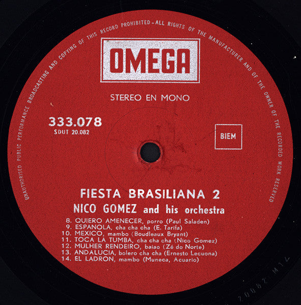 Nico Gomez And His Orchestra : Fiesta Brasiliana 2 (LP, Album)