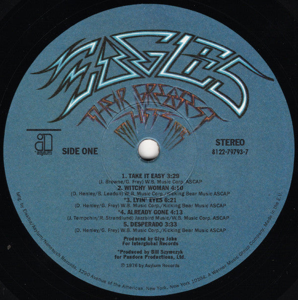 Eagles : Their Greatest Hits 1971-1975 (LP, Album, Comp, RE, 180)