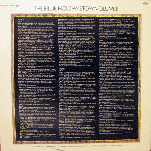 Billie Holiday : The Billie Holiday Story Volume II (2xLP, Comp)