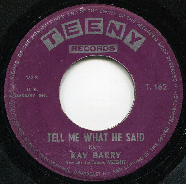 Bobby Stevens / Kay Barry : Peppermint Twist / Tell Me What He Said (7", Single)